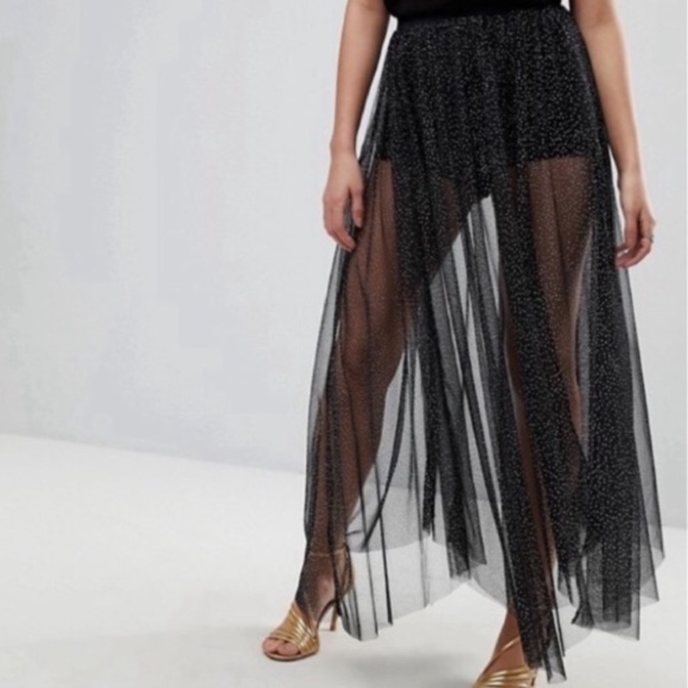 Free People glitter maxi skirt